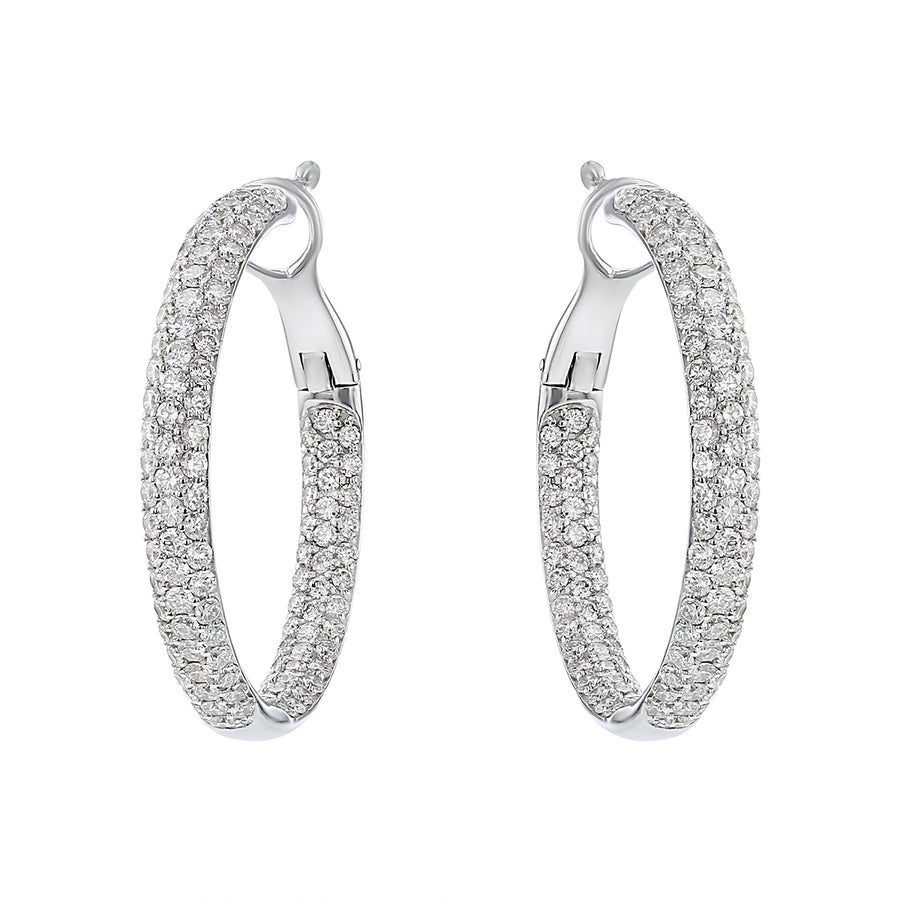 Moonlight Pave Hoop Earrings