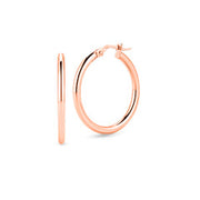 25mm Hoop Earrings in 18k Rose Gold