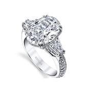 Platinum Oval Diamond Harmonie Engagement Ring