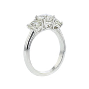 Platinum Three-Stone Diamond Engagement Ring