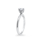 14K Oval Solitaire Diamond Engagement Ring Setting