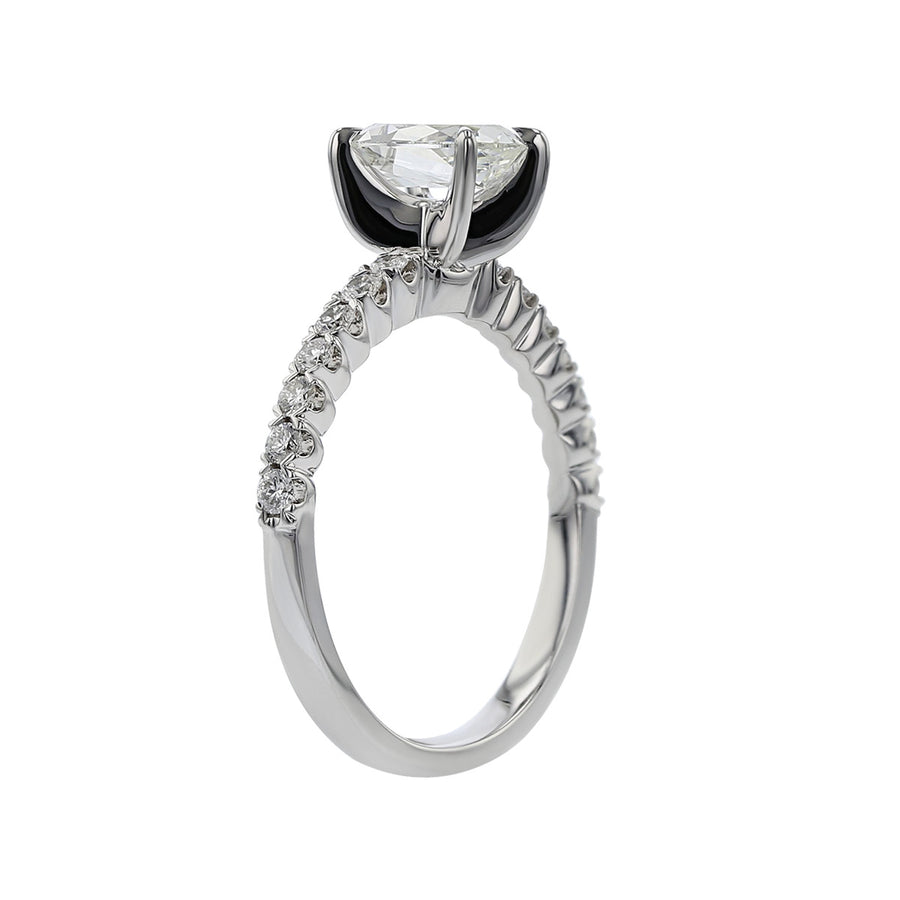 Oval Crisscut L'Amour Diamond Engagement Ring