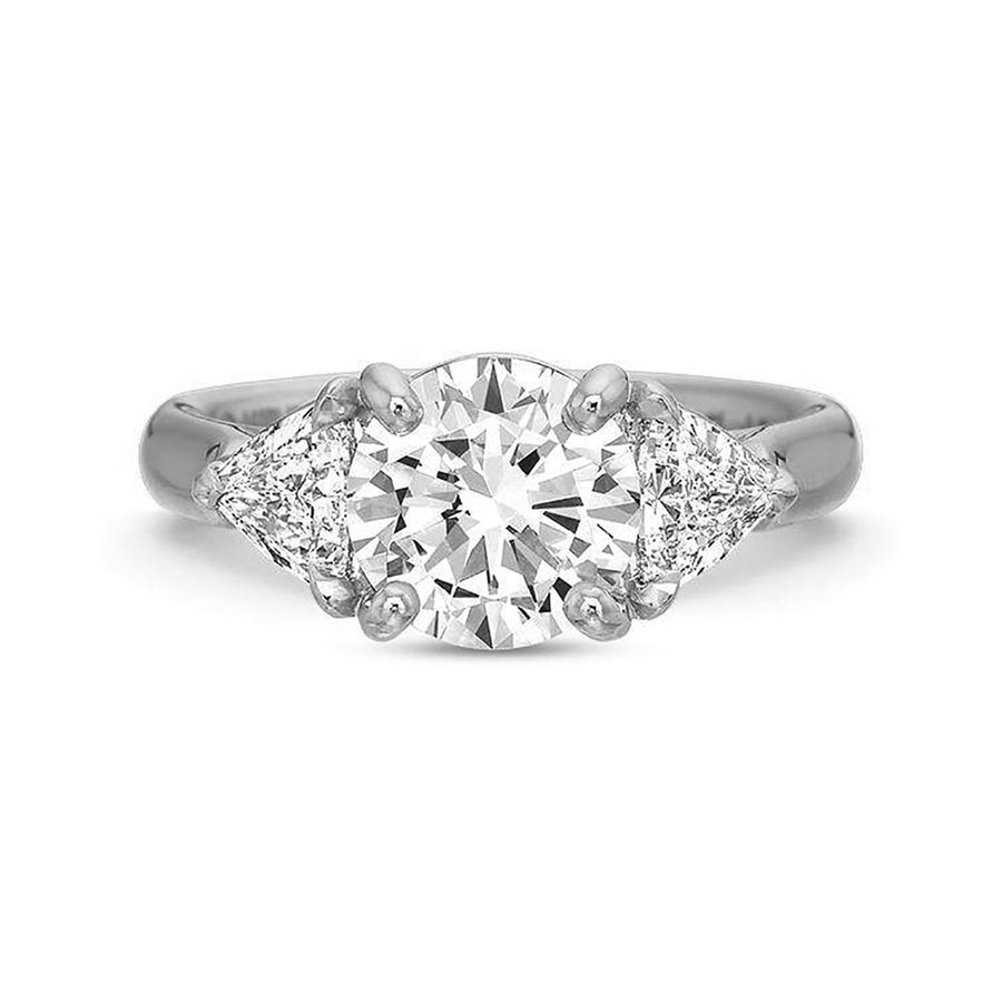 FlushFit Diamond 3-Stone Engagement Ring Setting