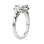 L'Amour Crisscut Oval 3-Stone Engagement Ring