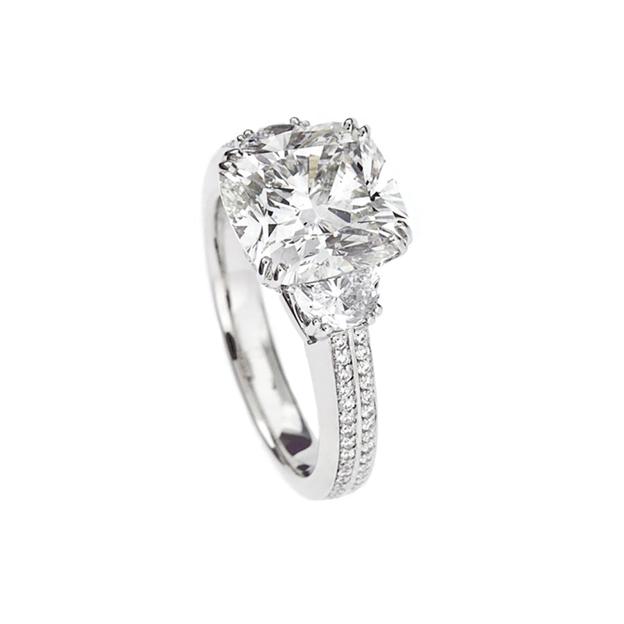 Platinum Diamond Three  Stone Engagement Ring