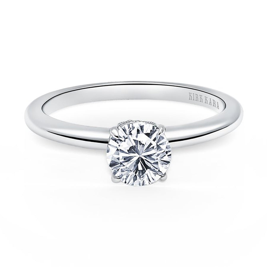 Milgrain Round Diamond Engagement Ring Setting