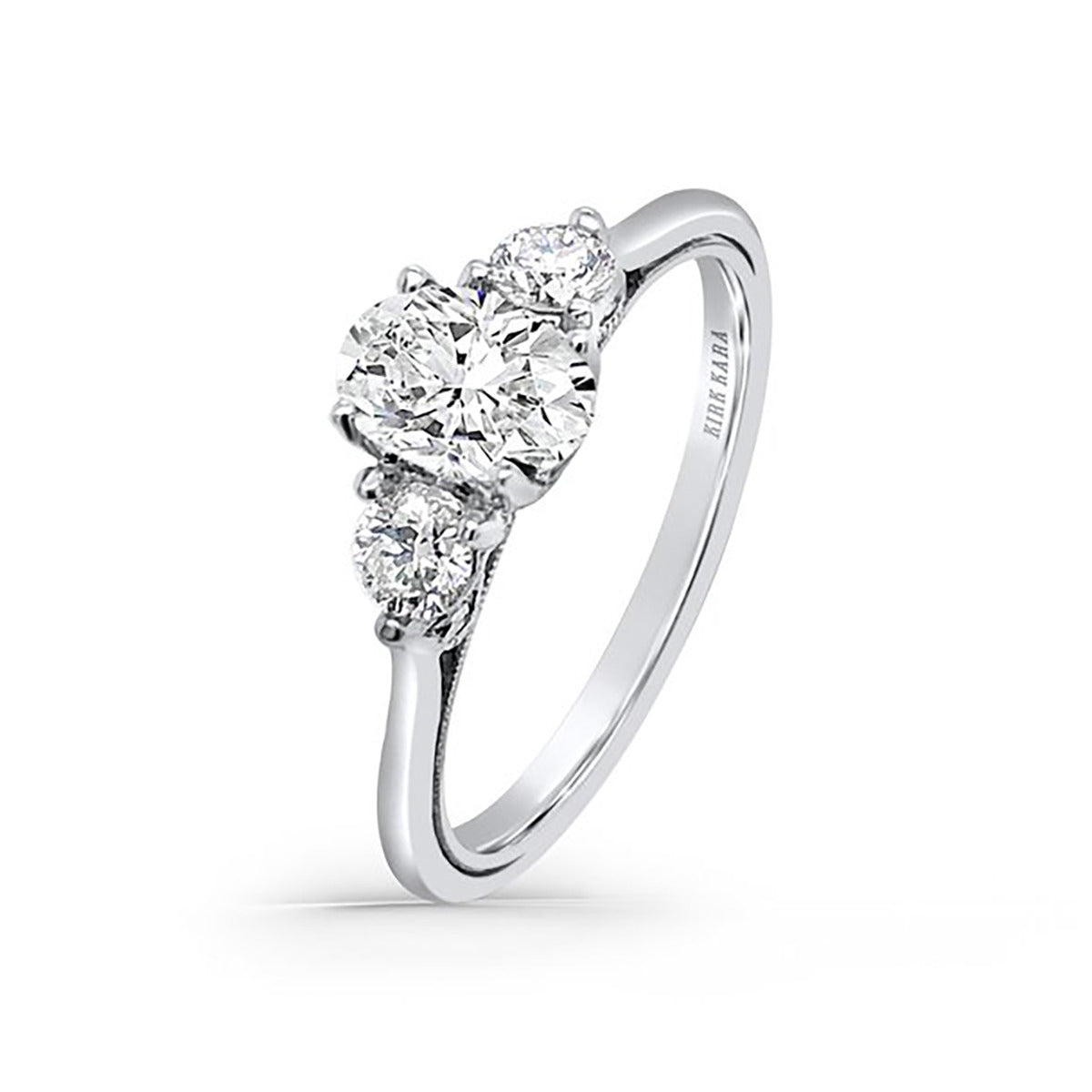 Three Stone Boho Diamond Engagement Ring Setting | Sylvan's Jewelers