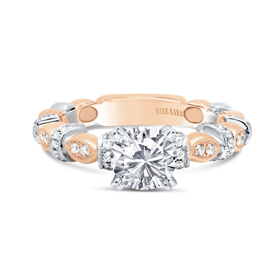 18K Two Tone Diamond Engagement Ring Setting | Sylvan\'s Jewelers