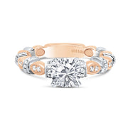 18K Two Tone Diamond Engagement Ring Setting