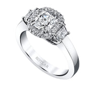 Kotlar Cushion Diamond 3-Stone Engagement Ring