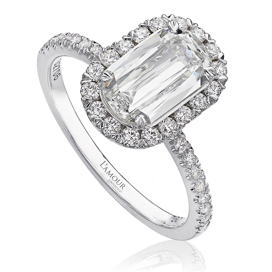 L'Amour Crisscut Diamond Engagement Ring