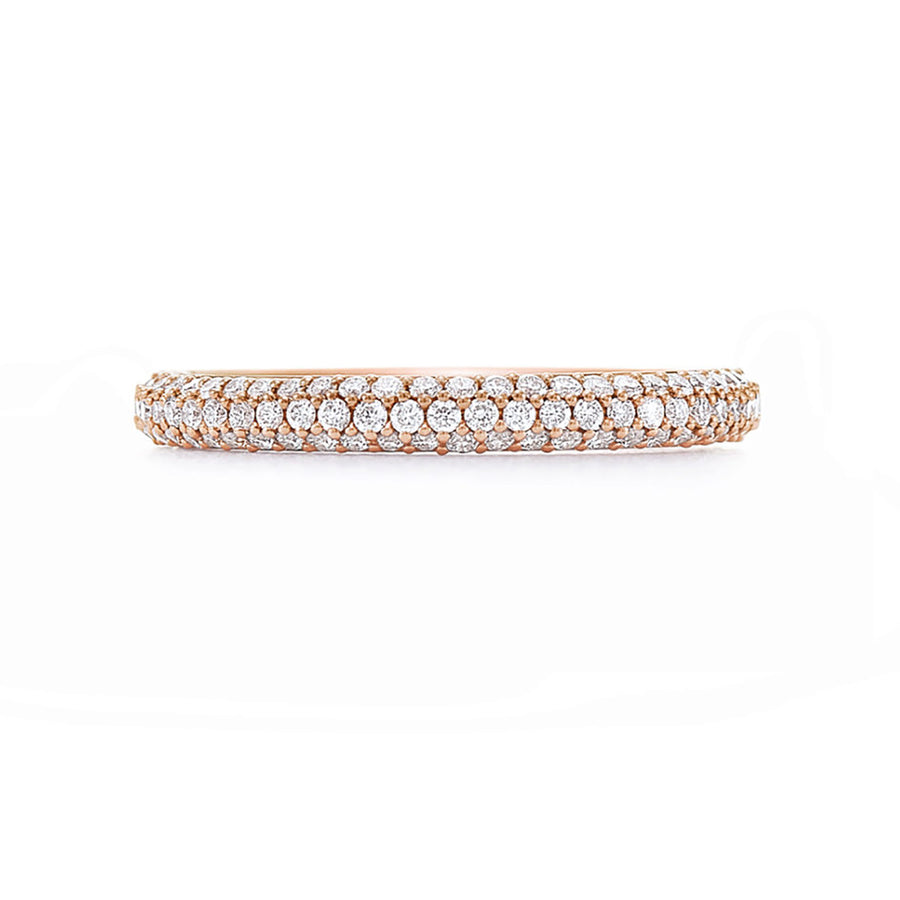 3-Row Ring with Pave Diamonds