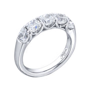 Cushion-cut 5-Stone Diamond Band