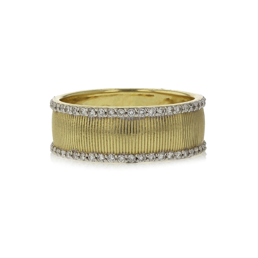 Strie Gold Diamond Edge Ring