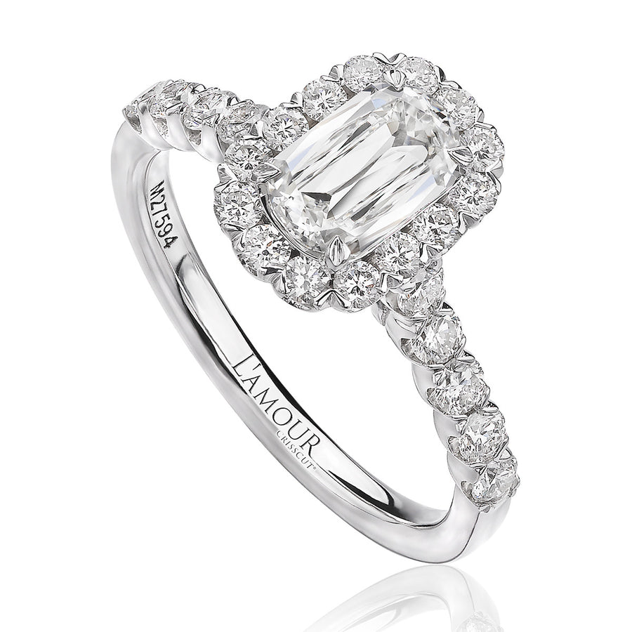 L'Amour Crisscut Diamond Engagement Ring