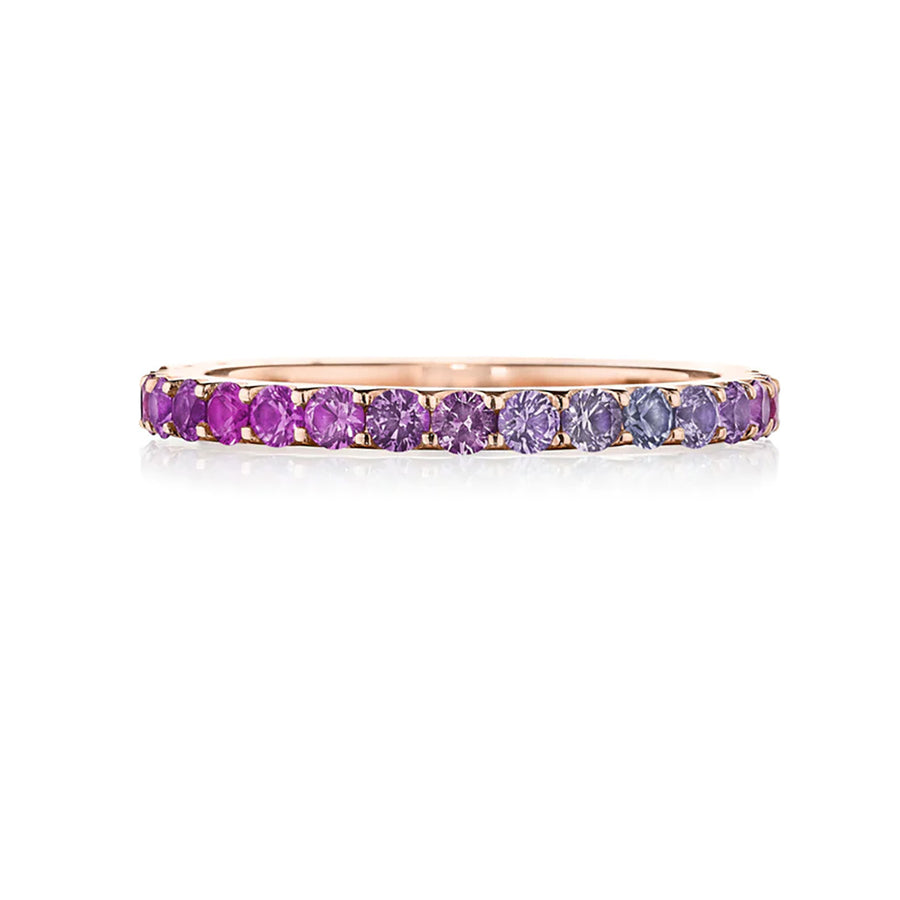 Thin Pink Sapphire Ombre Band