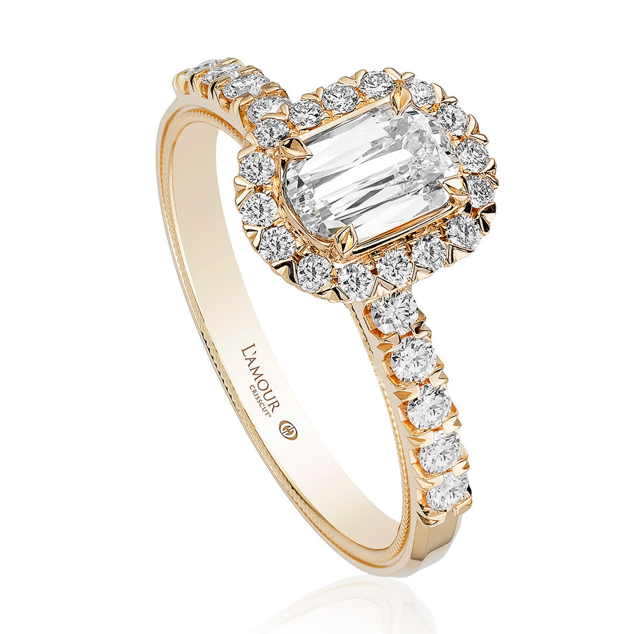 L'Amour Crisscut Diamond Engagement Ring