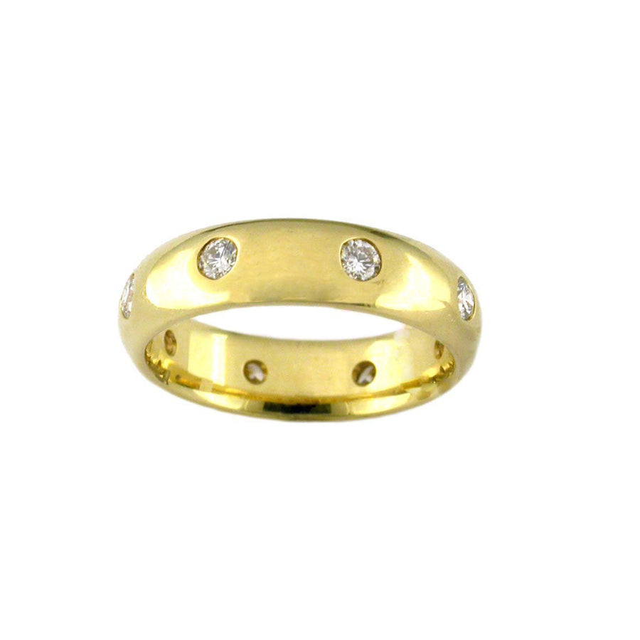 18K Yellow Gold Diamond Band Ring