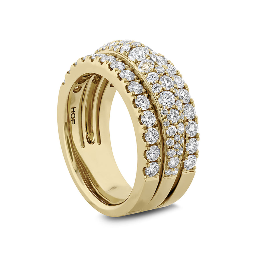 Grace Triple Row Small Domed Ring