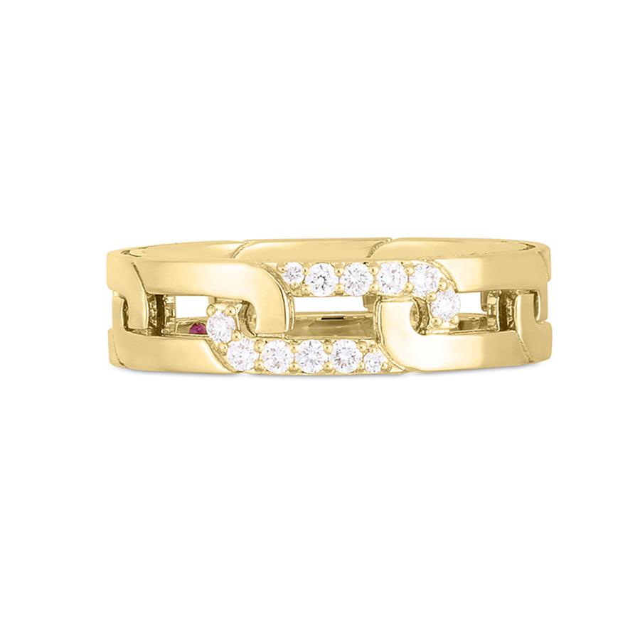 Navarra 18k Slim Ring with Diamonds