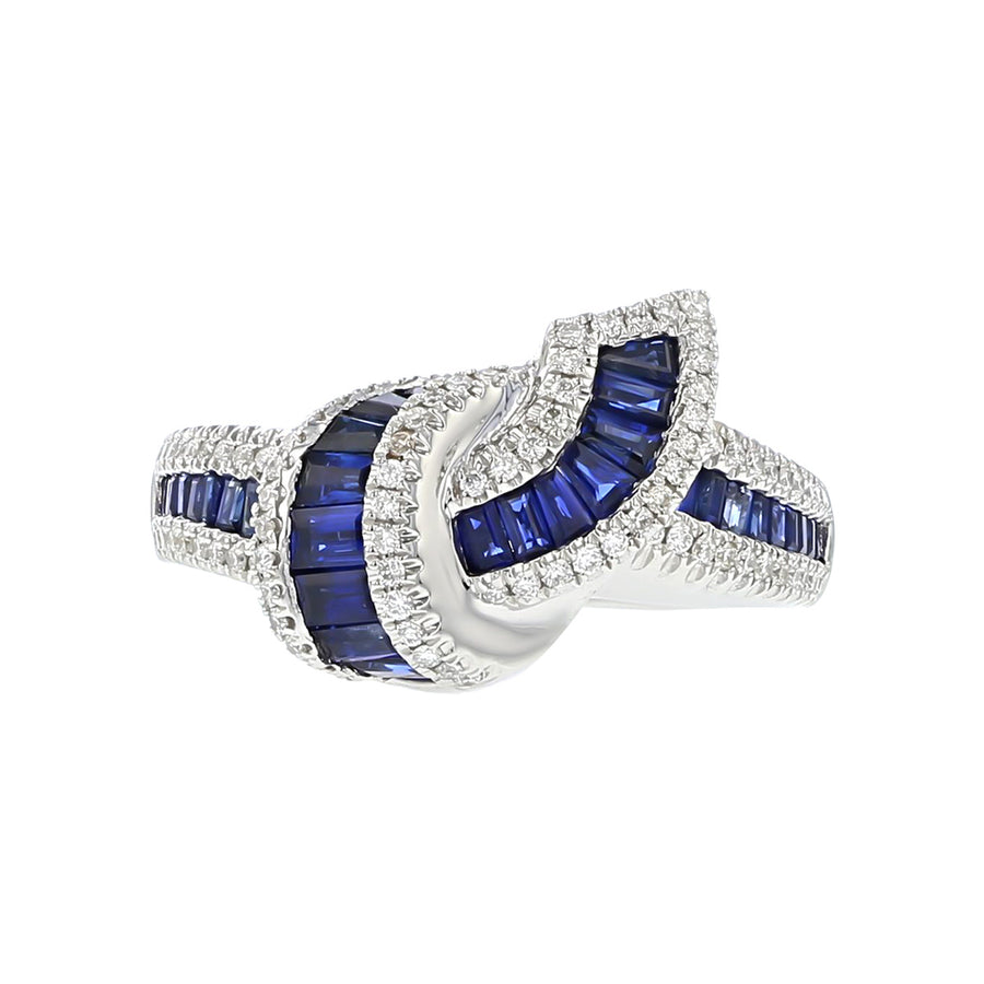 Krypell Collection Diamond Sapphire Embrace Ring