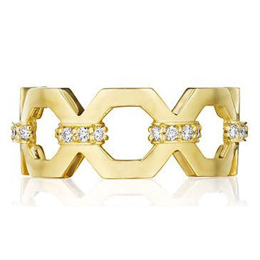 Diamond Square Link Ring