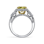 Crescendo Fancy Yellow Diamond Engagement Ring