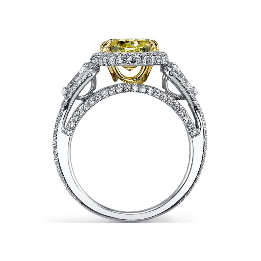 Crescendo Fancy Yellow Diamond Engagement Ring