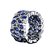 Blue Sapphire De La Vie Wide Eternity Ring