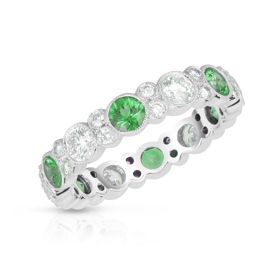 Colombian Emerald and Diamond Eternity Ring