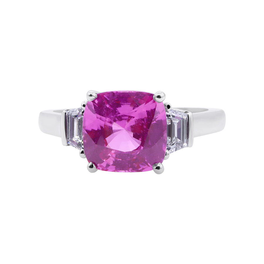 Platinum Pink Sapphire Ring