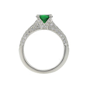 Tsavorite and Diamond Ring
