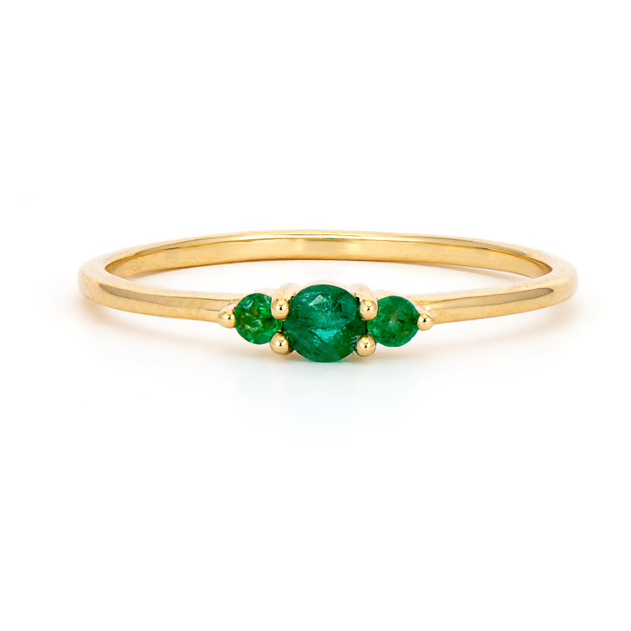 Delicate Triple Stone Stacker Ring