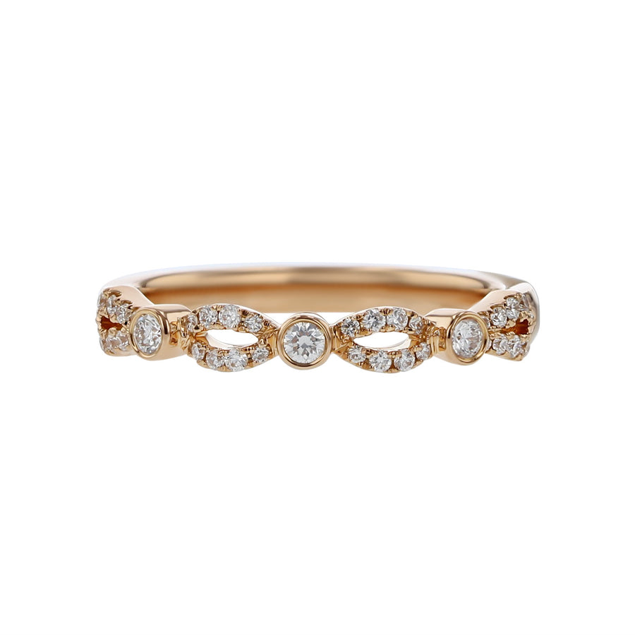 Romantic Twist Diamond Wedding Band