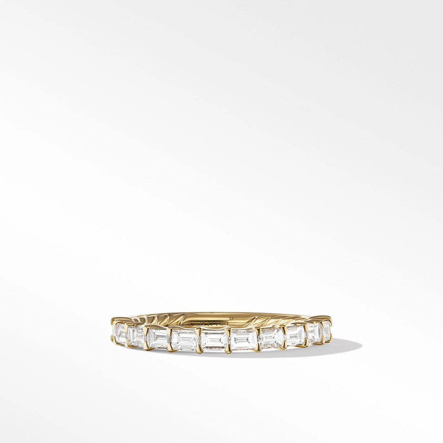 DY Eden Partway Baguette Diamond Band Ring in 18K Yellow Gold
