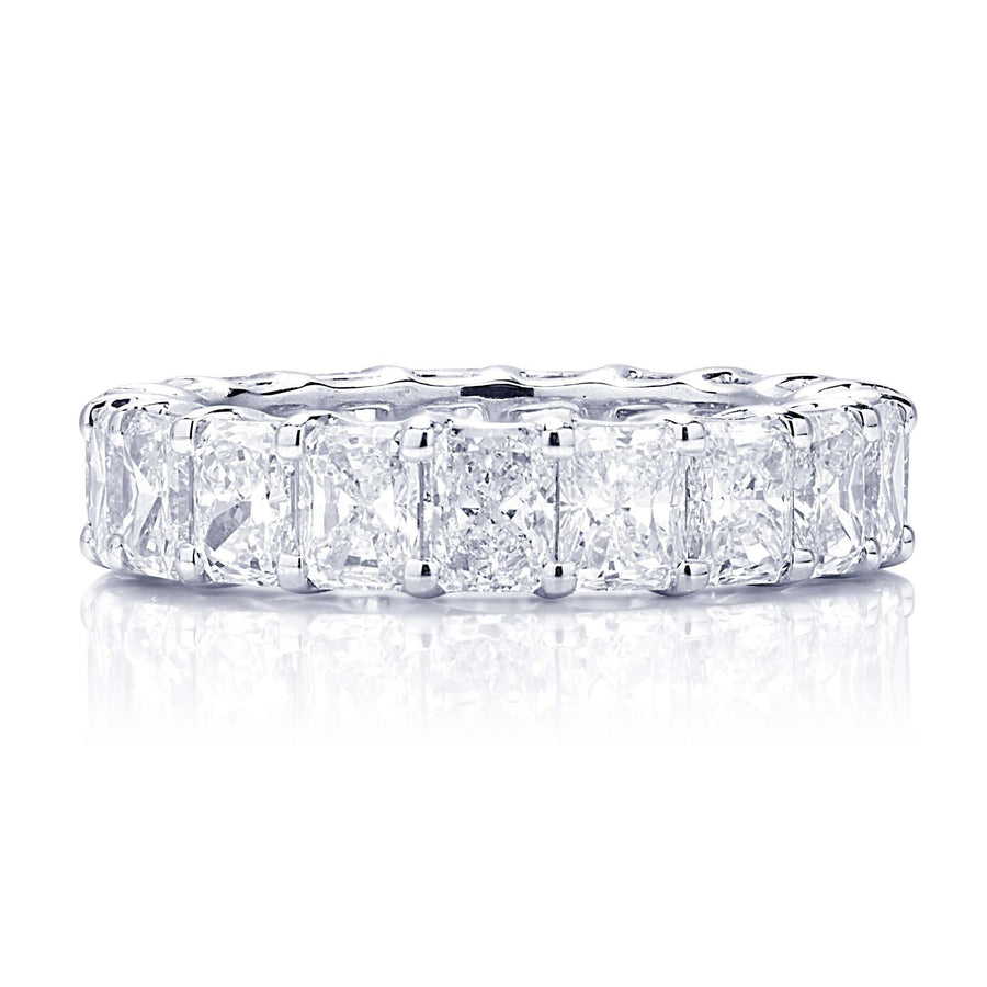 Platinum Radiant Cut Diamond Eternity Band