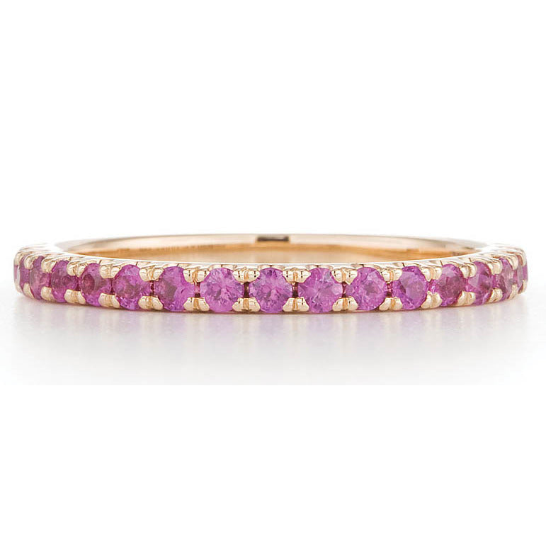 Stackable Pink Sapphire Eternity Band