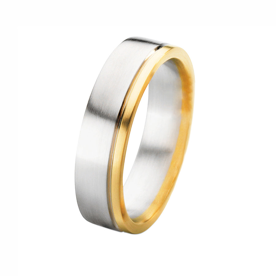 Platinum Gold Two Tone Wedding Band