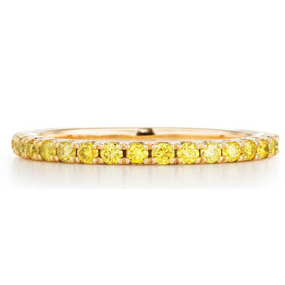 Stackable Yellow Sapphire Eternity Band