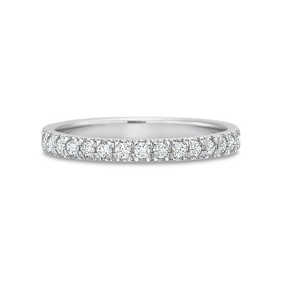 New Aire Half Round Shared Prong Diamond Band
