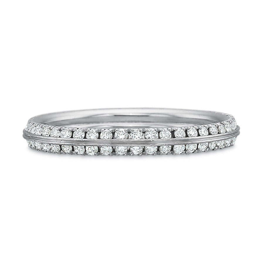 New Aire Two Row Divided Prong Set Eternity Band