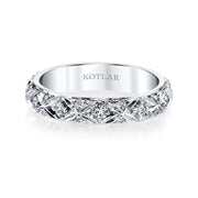 Leaf Artisan Pave Diamond Eternity Band