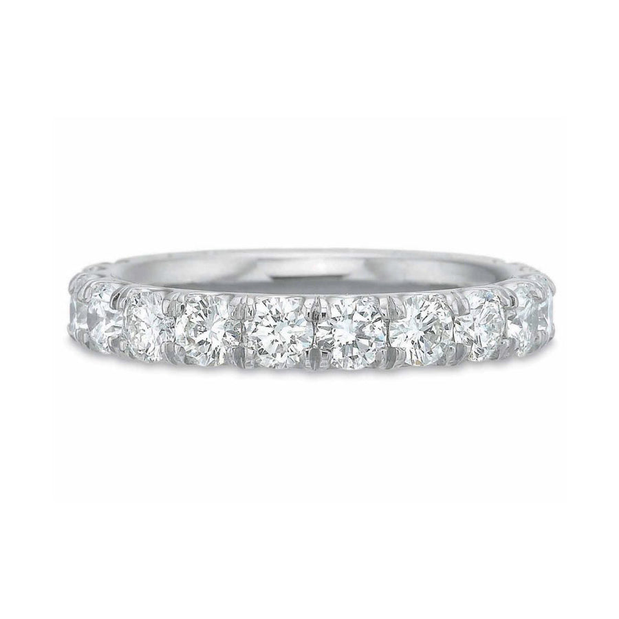 18K White Gold Diamond Eternity Wedding Band