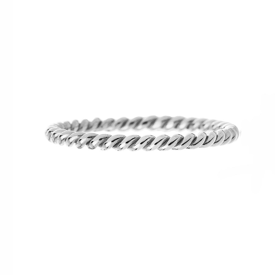 Rope White Gold Band