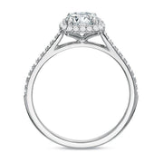 New Aire Petite Diamond Halo Engagement Ring Setting