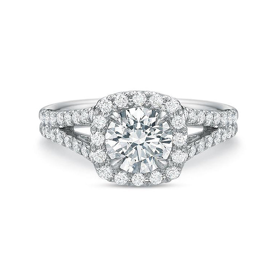 New Aire Diamond Halo Engagement Ring Setting