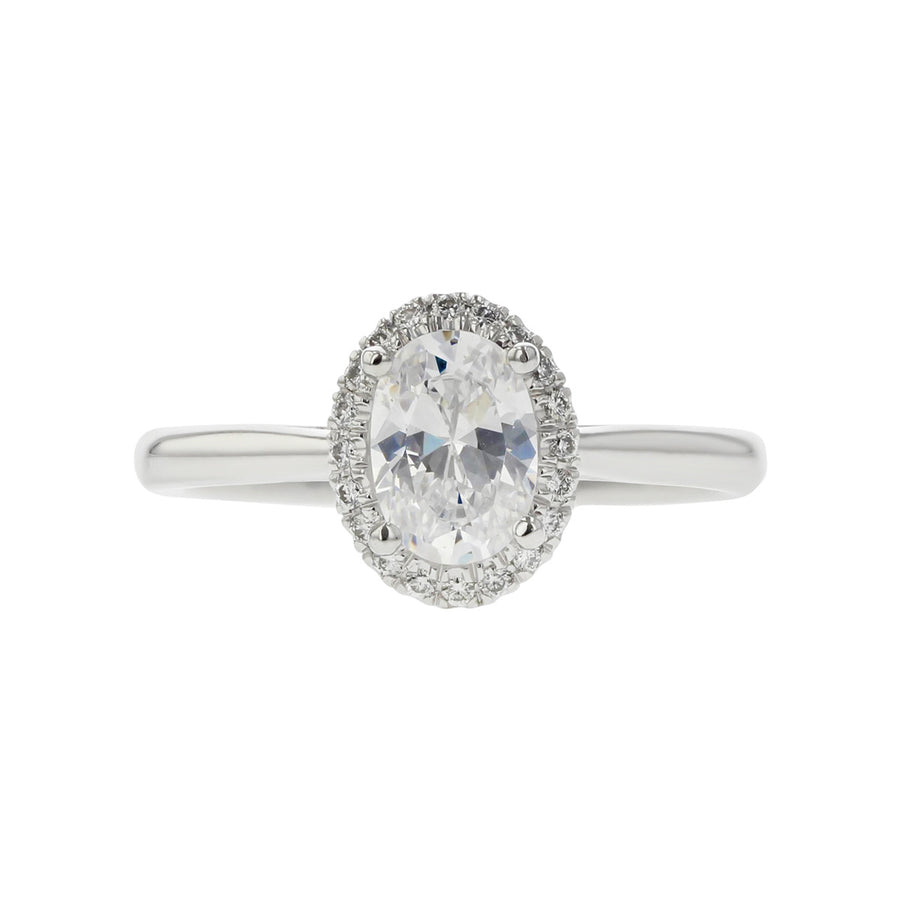 1.00-Carat Oval Diamond Engagement Ring Setting