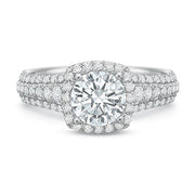 Petite Cushion Diamond Engagement Ring Setting