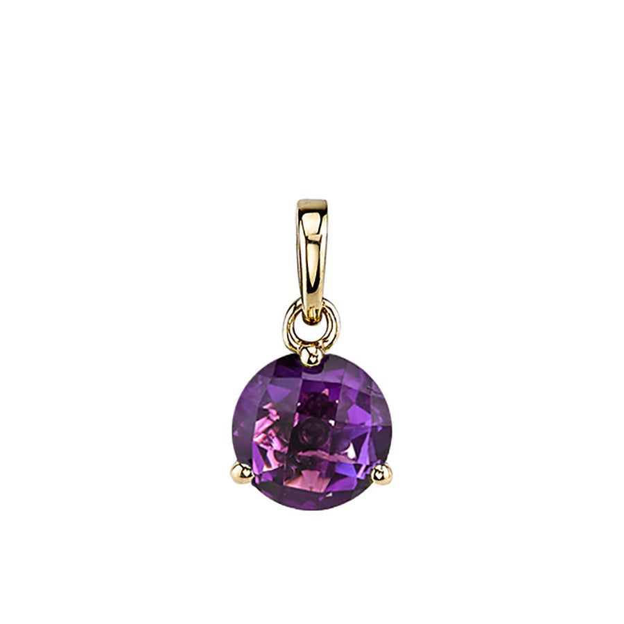 Amethyst 14K Yellow Gold Pendant Necklace