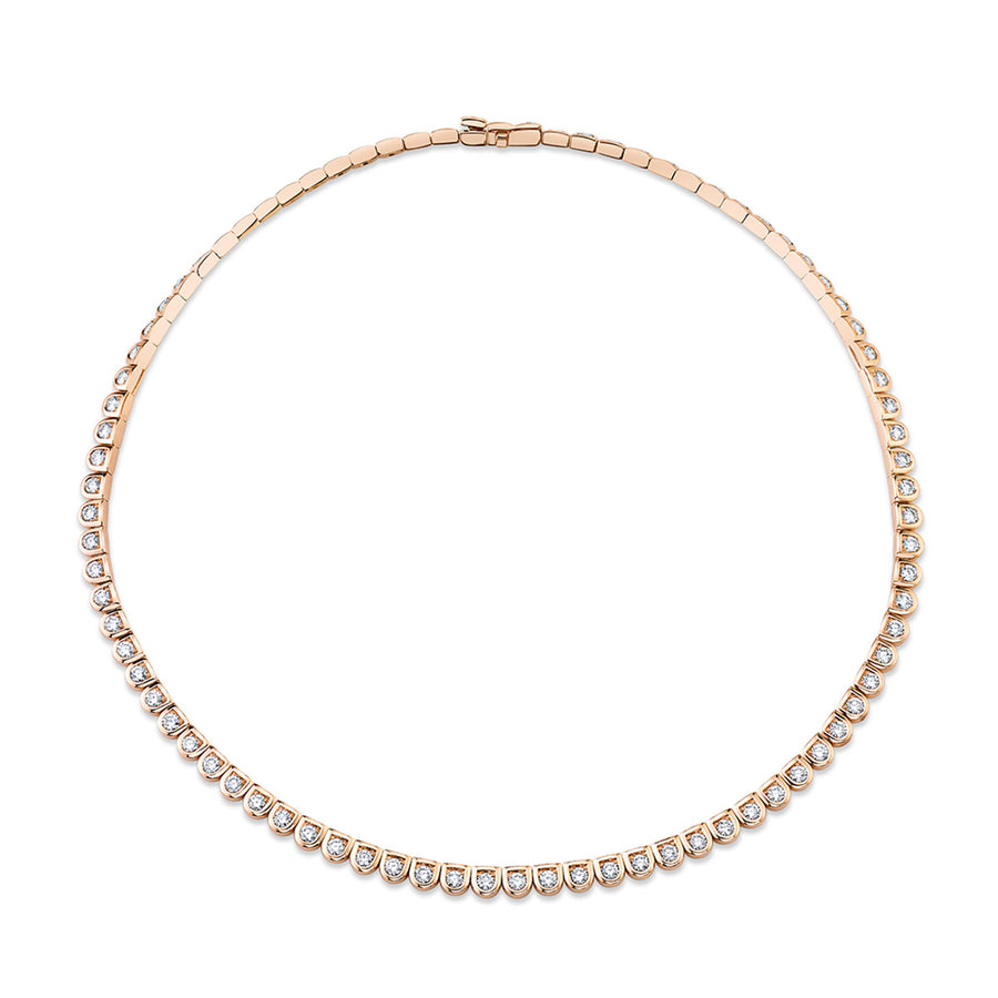 Scallop Artisan Diamond Silhouette Necklace